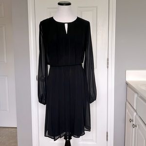 Black dress with sheer and cutout sleeves sz 4